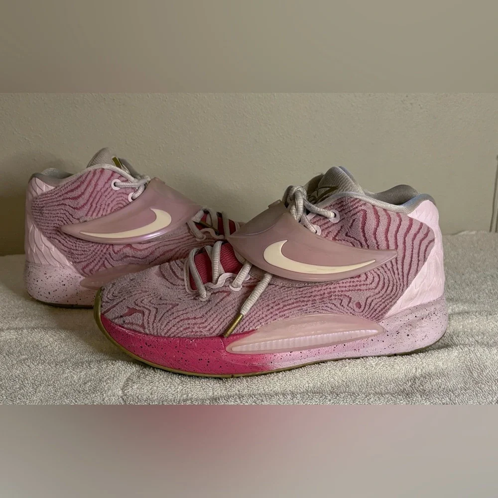 Nike KD 14 Aunt Pearls Men's Size 8 Basketball Shoe Pink Sneaker